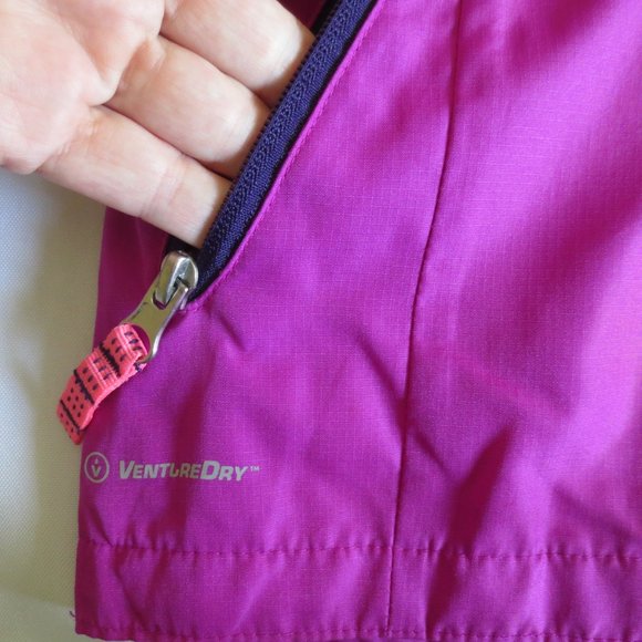4/$14 CHAMPION venture dry JACKET windbreaker PURPLE pink GIRLS size 10/12 LARGE - Picture 2 of 11